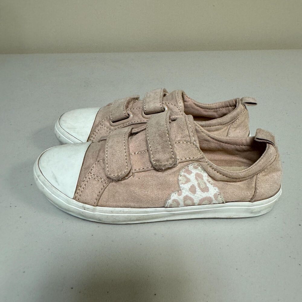 Old Navy Shoes Velcro Sneakers Girl's 11 Pink Leopard Heart Play Spring Outdoor